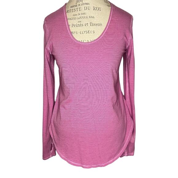 Lululemon Yogini 5 Year Long Sleeve Tee Wee Stripe Raspberry Vintage Pink - Picture 9 of 9